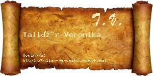 Tallér Veronika névjegykártya