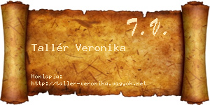 Tallér Veronika névjegykártya